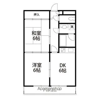 エコロ・パル郡山【205号室】の間取り
