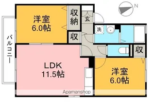 メゾン・テルシャトー C棟【2階】の間取り