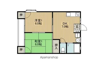 茅野ステーションハウス【206号室】の間取り