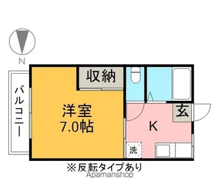 アトレイユA【203号室】の間取り