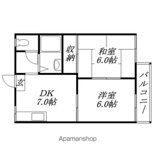 コーポ山川【2階】の間取り
