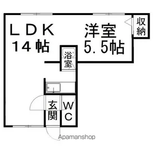 西富5号マンション【2-3号室】の間取り