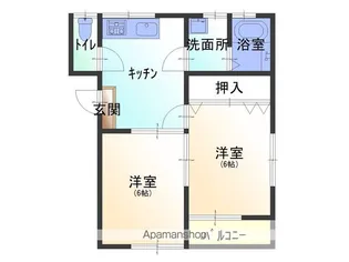クレールオノデラⅠ【A号室】の間取り