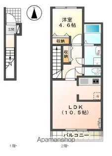 SUN HEIME M&H Ⅲ【202号室】の間取り