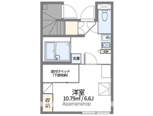 レオパレスアイビーコート8Ⅱ【1階】の間取り