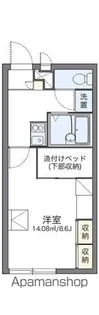 レオパレスウィステリアTAGO【203号室】の間取り