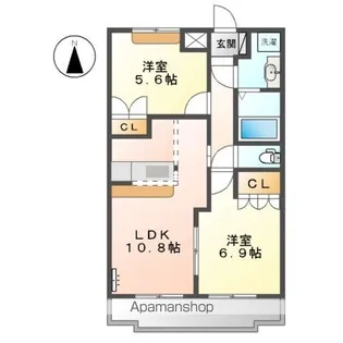 コンフォース西前田【2階】の間取り