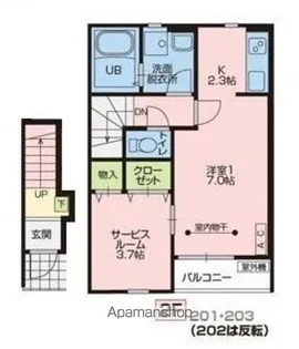 TIERRA(ティエラ)B【202号室】の間取り