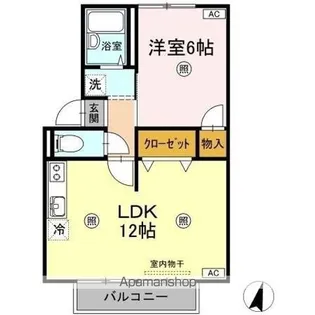 プレジール林【2階】の間取り