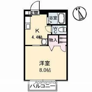 プランタン西野 B棟【101号室】の間取り