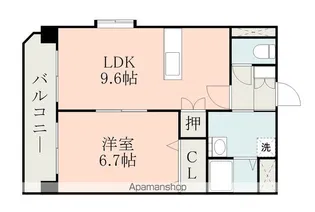 DREW一番館【4階】の間取り