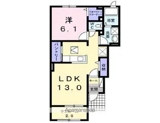 茨城県土浦市上高津【アパート】の間取り