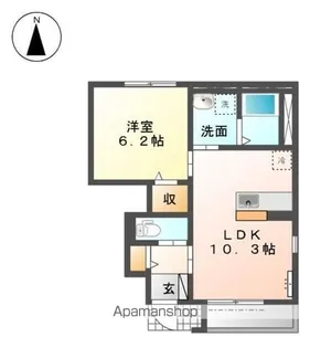 岐阜県羽島郡岐南町徳田6丁目【アパート】の間取り