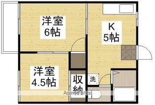 コーポ則武 A棟【203号室】の間取り