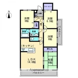 メゾンドール【3階】の間取り