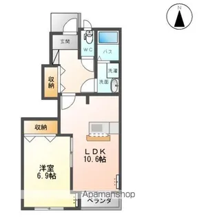 ホームガーデン二番谷地Ⅱ【1階】の間取り
