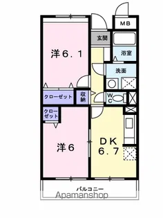 サニーグランデ【2階】の間取り