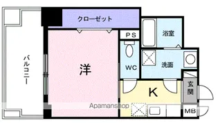 大一フロント【602号室】の間取り