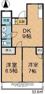 ホワイトパレス【202号室】の間取り