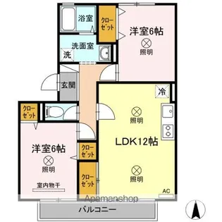 アーバンツインピア湊【2階】の間取り