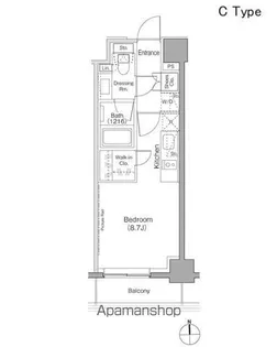ザ・パークハビオ上野御徒町【2階】の間取り