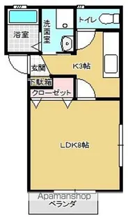 コスモグリーンハイツ【2階】の間取り