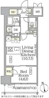 ザ・パークハビオ神楽坂レジデンスSOUTH【4階】の間取り