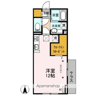 長野県飯田市上郷別府【アパート】の間取り