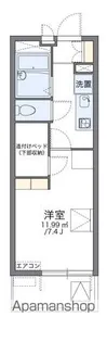 レオパレスエルヴェール サンク【4階】の間取り
