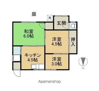 山ノ神タウンハウス【A-2号室】の間取り