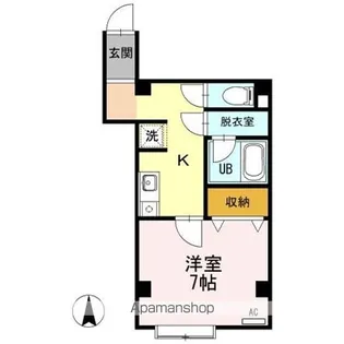 ウエルネス万代【1階】の間取り