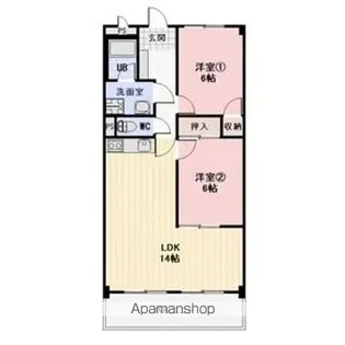 La riviere【3階】の間取り