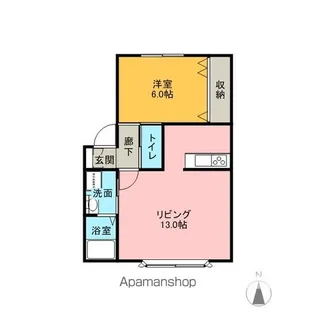 サンハイツMⅡ【22号室】の間取り