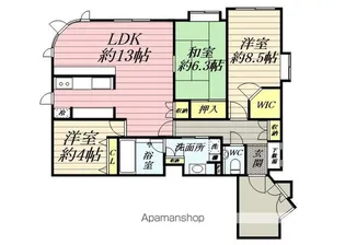 レクセルマンション福生【2階】の間取り