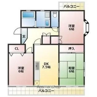 ルネッサンス雅A棟【4階】の間取り