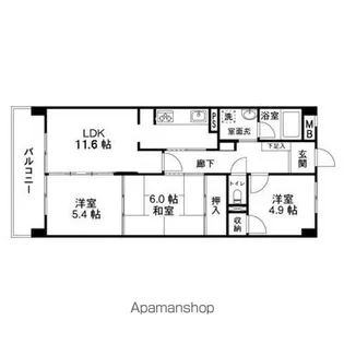 グランメゾン泉中央【405号室】の間取り