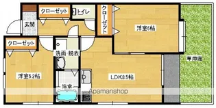 ムーンパディ船越【102号室】の間取り