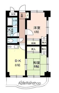 キャトルセゾン【8階】の間取り
