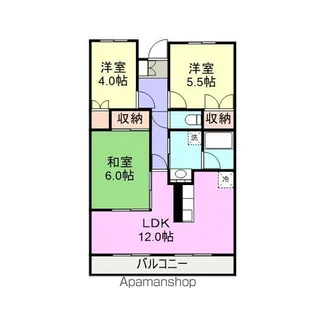 レサージュAONO【305号室】の間取り