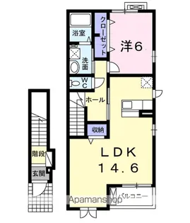 リバーサイドレジデンス【2階】の間取り