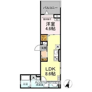 D−ROOM万町Ⅱ【3階】の間取り