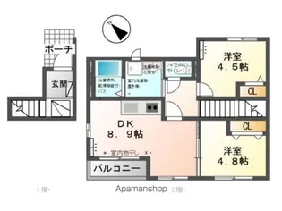 ユーパーク和(なごみ)【202号室】の間取り