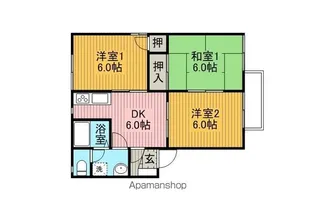 フレグランスヤマオA棟【202号室】の間取り
