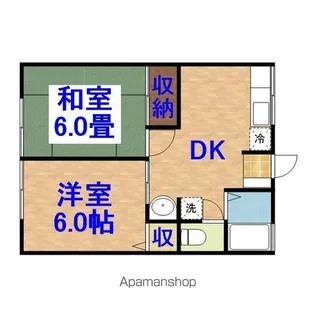 サンワハイツ A棟【203号室】の間取り