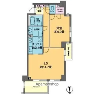 カスタリア高輪【2階】の間取り