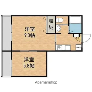 エクタスN【204号室】の間取り