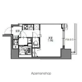 S-RESIDENCE難波大国町Deux【5階】の間取り