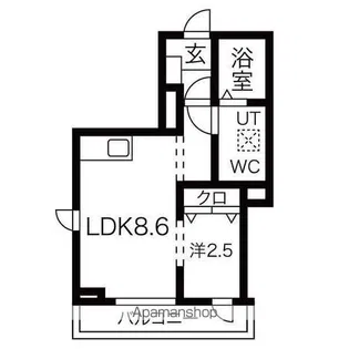 メリディアン柏木【101号室】の間取り