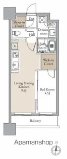 レジディア仙台北四番丁プレイス【1009号室】の間取り