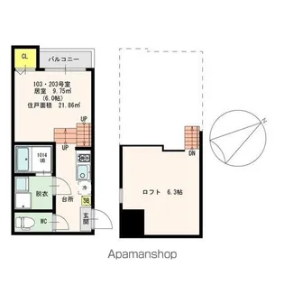 クレインハイツ大橋【2階】の間取り